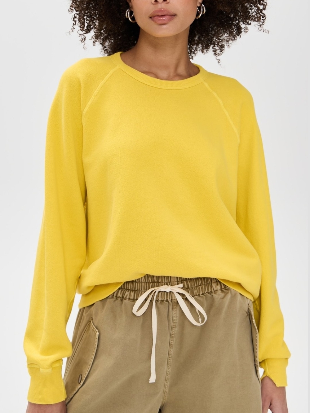 THE GREAT. Yellow Crewneck Sweatshirt